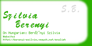 szilvia berenyi business card